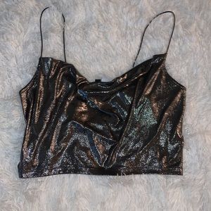 Size M sparkly silk top